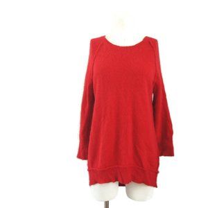 Women’s Cynthia Rowley Sweater Size L Red Long Sleeve Angora Rabbit Hair